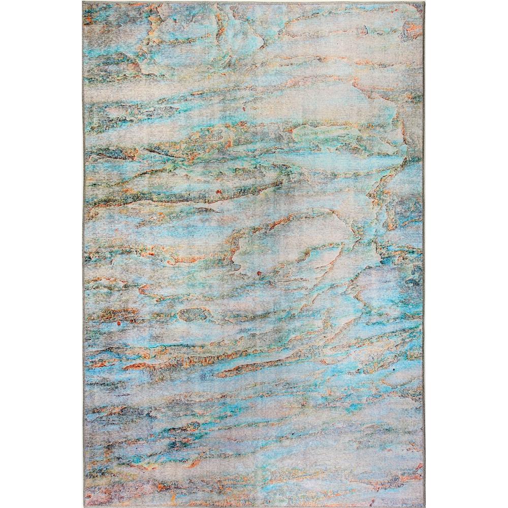 Dynamic Rugs  8876-599 Illusion 5 Ft. 3 In. X 7 Ft. 7 In. Rectangle Rug in Turquoise / Multi